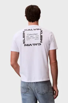 Мужская белая футболка BOX GRAPHIC Белый XXL Calvin Klein Jeans LV14RE830G