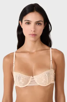 Женский пудровый бюстгальтер-балконет AURA Розовый 75D Etam 6554875