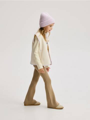 Reserved - Легінси-кльош - бежевий - 795FH-08X Reserved - Легінси-кльош - бежевий - 795FH-08X