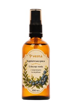Эликсир-тоник для тела Vesna с черникой и ивой, 100 мл