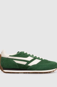 Зеленые замшевые кроссовки MICK