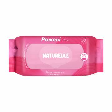 Влажные салфетки Naturelle Wet Wipes, Pink, 50 шт Влажные салфетки Naturelle Wet Wipes, Pink, 50 шт