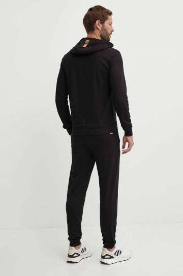 Хлопковый спортивный костюм EA7 Emporio Armani цвет чёрный PJVRZ.8NPV64 Хлопковый спортивный костюм EA7 Emporio Armani цвет чёрный PJVRZ.8NPV64