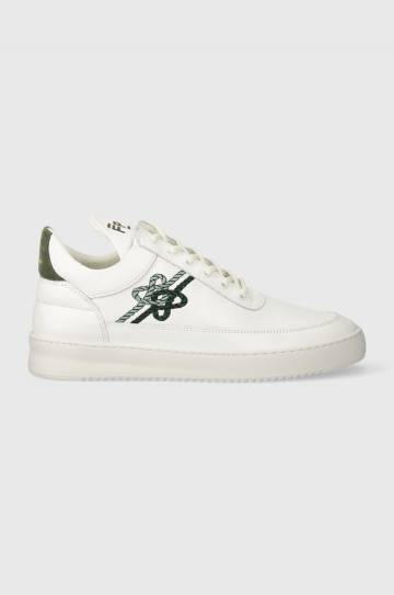 Кожаные кроссовки Filling Pieces Low Top Gowtu цвет белый 10133921901 Кожаные кроссовки Filling Pieces Low Top Gowtu цвет белый 10133921901