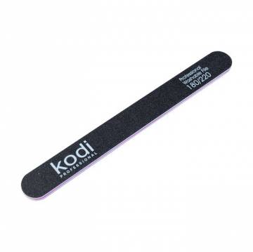 Пилка для ногтей Kodi Professional 180/220 грит прямая, черная, 178*19*4 мм Пилка для ногтей Kodi Professional 180/220 грит прямая, черная, 178*19*4 мм