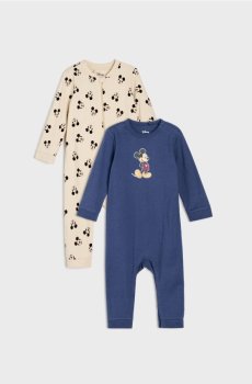 Бавовняні чоловічки з принтом 2 pack Mickey Mouse - темно-синій