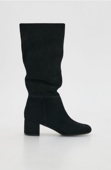 Reserved - Замшеві чоботи на підборах - чорний - 305FF-99X