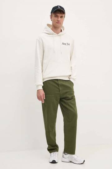 Брюки с примесью льна United Colors of Benetton цвет зелёный прямые 4V3EUF04A Брюки с примесью льна United Colors of Benetton цвет зелёный прямые 4V3EUF04A
