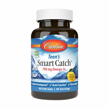 Омега-3 для подростков Carlson Labs Teens Smart Catch 700 мг, 90 гелевых капсул Омега-3 для подростков Carlson Labs Teens Smart Catch 700 мг, 90 гелевых капсул