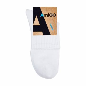 Носки мужские AmiGO средние, сетка, спортивные, белые, размер 25