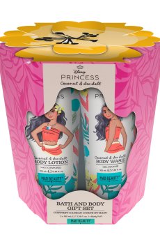 Подарочный набор для тела Mad Beauty Disney Princess Bath and Body Gift Set, Moana (лосьон, 100 мл + гель, 100 мл + мочалка)