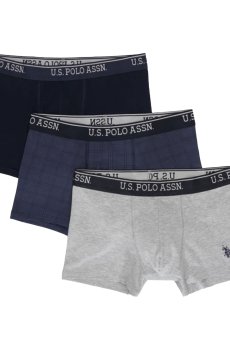 Трусы-боксеры мужские U.S. Polo Assn. 80263, Navy/Grey Melange/Indigo, размер XXL, 3 шт