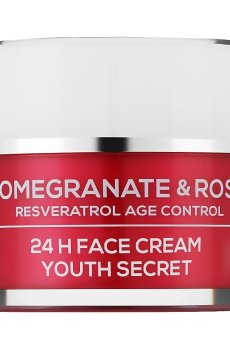 Крем для лица BioFresh Via Natural Pomergranate & Rose 24H Face Cream Youth Secret, 100 мл