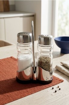 Набір сільнички та перечниці - срібний