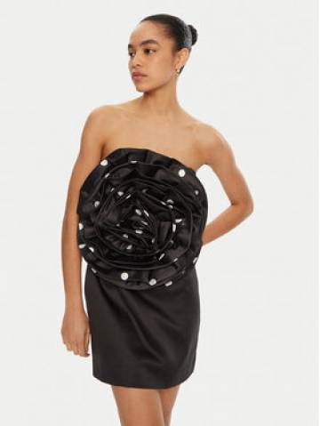 ROTATE Коктейльна сукня 113903 Чорний Slim Fit ROTATE Коктейльна сукня 113903 Чорний Slim Fit