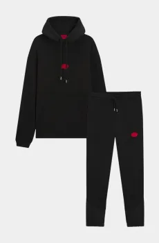 Мужская черный худи Черный S HUGO 11411