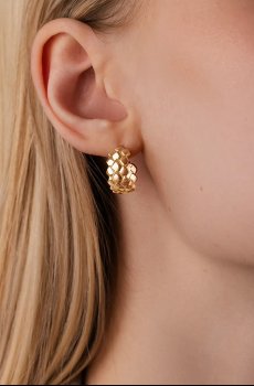 Позолоченные серьги Lilou Snake