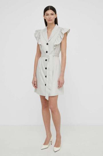 Платье Bruuns Bazaar PinBBMikala dress цвет серый mini прямое BBW3831 Платье Bruuns Bazaar PinBBMikala dress цвет серый mini прямое BBW3831