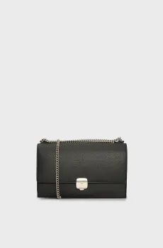 Женская черная сумка FORGED CHAIN FLAP BAG28 Черный ONESIZE Calvin Klein K60K612709