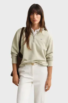 Женская бежевая спортивная кофта SHIELD HALF-ZIP Бежевый M Gant 4200561