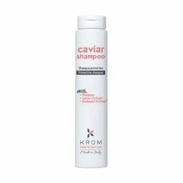 Защитный шампунь для волос Krom Caviar Shampoo с протеинами, экстрактом икры, экстрактом морских водорослей, 250 мл Защитный шампунь для волос Krom Caviar Shampoo с протеинами, экстрактом икры, экстрактом морских водорослей, 250 мл