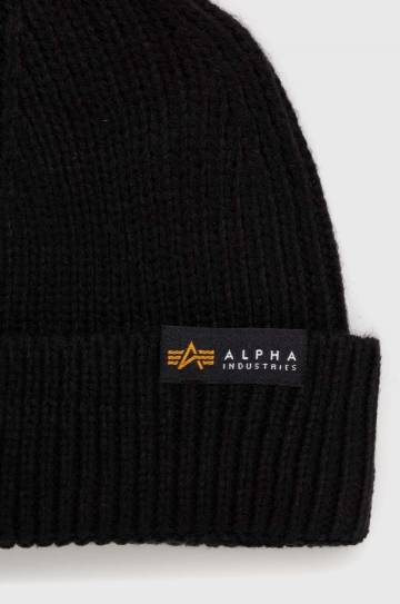 Шапка Alpha Industries Dockers Beanie цвет чёрный из тонкого трикотажа 138905.03 Шапка Alpha Industries Dockers Beanie цвет чёрный из тонкого трикотажа 138905.03