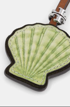 Кожаный брелок Tory Burch Shell