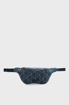 Мужская голубая джинсовая поясная сумка EMBLEM AOP Голубой ONESIZE Calvin Klein LV04D3430G