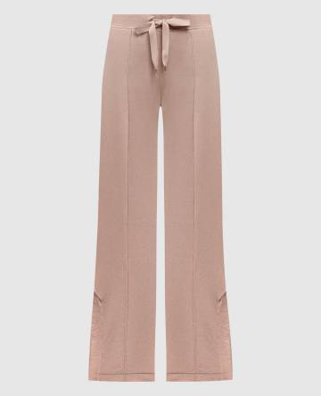 Бежевые спортивные штаны Isidor с вышивкой логотипа