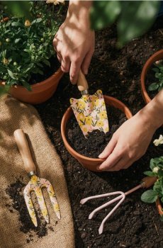 Набір садових інструментів 3 pack - пастельний рожевий