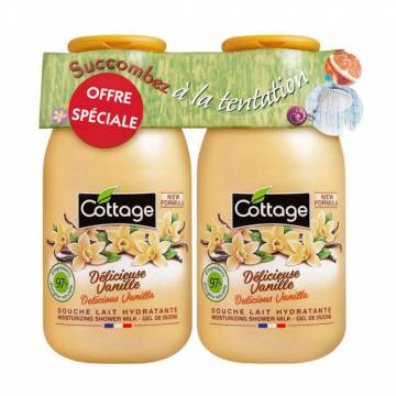 Увлажняющее молочко для душа Cottage Moisturizing Shower Milk, Delicious Vanilla, 2*250 мл Увлажняющее молочко для душа Cottage Moisturizing Shower Milk, Delicious Vanilla, 2*250 мл