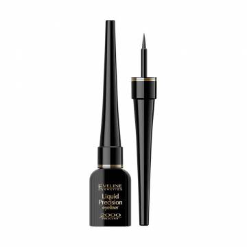 Подводка для глаз Eveline Cosmetics Liquid Precision Eyeliner 2000 Procent Waterproof водостойкая черная, 4 мл Подводка для глаз Eveline Cosmetics Liquid Precision Eyeliner 2000 Procent Waterproof водостойкая черная, 4 мл