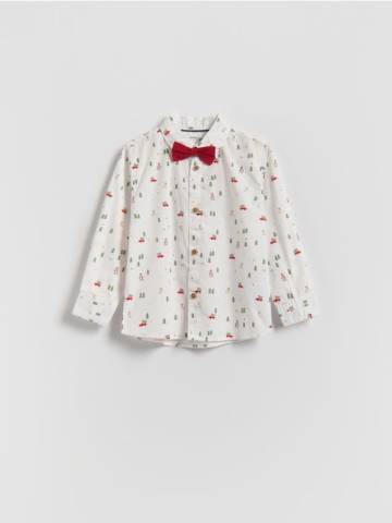 Reserved - Різдвяна сорочка - білий - 661HF-00X