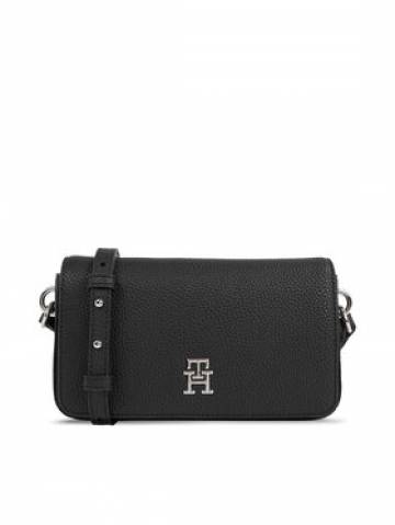 Tommy Hilfiger Сумка Th Emblem Flap Crossover AW0AW15180 Чорний Tommy Hilfiger Сумка Th Emblem Flap Crossover AW0AW15180 Чорний