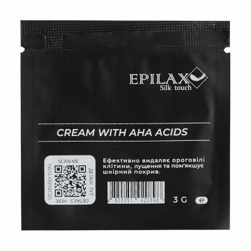 Крем-пилинг для тела Epilax Silk Touch Cream с АНА-кислотами 5% pH 4.2, 3 мл Крем-пилинг для тела Epilax Silk Touch Cream с АНА-кислотами 5% pH 4.2, 3 мл