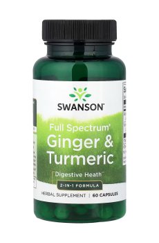 Имбирь и куркума Swanson Ginger & Turmeric, 60 капсул