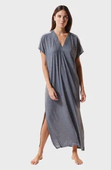 Женская серая ночная рубашка WARM DAY Серый S Etam 6524587