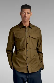 Мужская оливковая рубашка Cargo Regular Оливковый S G-Star RAW D22971,D384