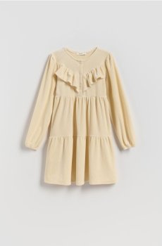 Reserved - Плаття з оборкою - нюдовий - 229FW-02X