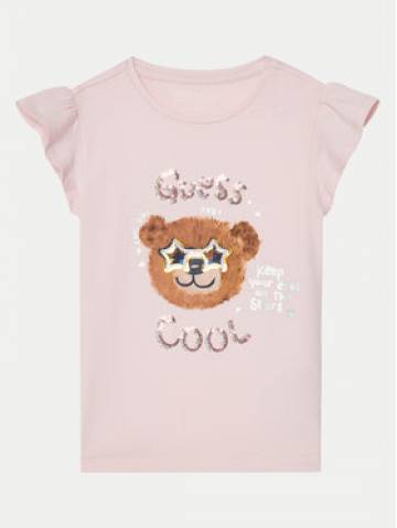 Guess Футболка K5RI18 K6YW4 Рожевий Regular Fit Guess Футболка K5RI18 K6YW4 Рожевий Regular Fit