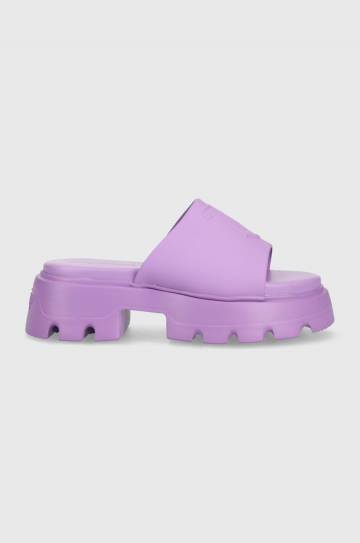Шлепанцы Juicy Couture BABY TRACK женские цвет фиолетовый на платформе JCFSAN222042 Шлепанцы Juicy Couture BABY TRACK женские цвет фиолетовый на платформе JCFSAN222042