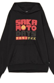 Cropp - Чорне худі з принтом Sakamoto Days - чорний
