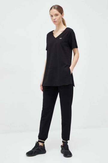 Спортивные штаны EA7 Emporio Armani цвет чёрный с принтом Спортивные штаны EA7 Emporio Armani цвет чёрный с принтом