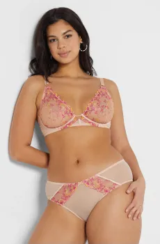 Женский розовый бюстгальтер с мягкой чашкой GOURMANDISE Розовый 85D Etam 6545022