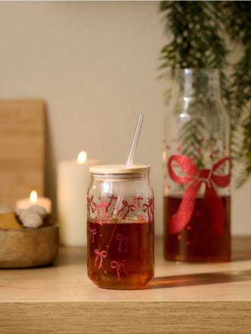 Багаторазовий стакан з соломинкою - червоний