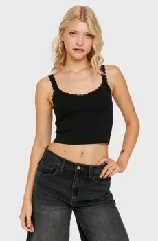 Женский черный топ Черный XXS Tally Weijl SSLCOLUQUI