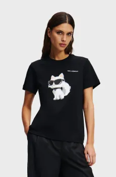 Женская черная футболка IKON AQUARELLE Черный S Karl Lagerfeld A2W17119