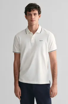 Мужское белое поло TIPPING SS PIQUE POLO Белый XXL Gant 2062034