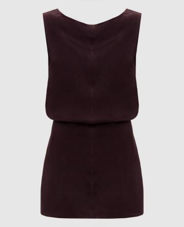 Бордовое платье Toma из шелка