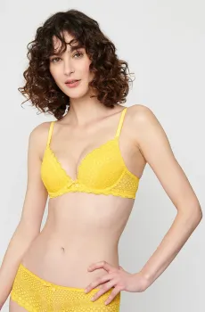 Женский желтый бюстгальтер пуш-ап CHERIE CHERIE Желтый 75C Etam 6515329